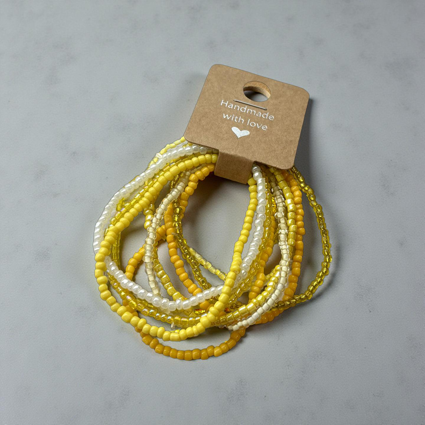 Yellow Seed Bead Bracelets