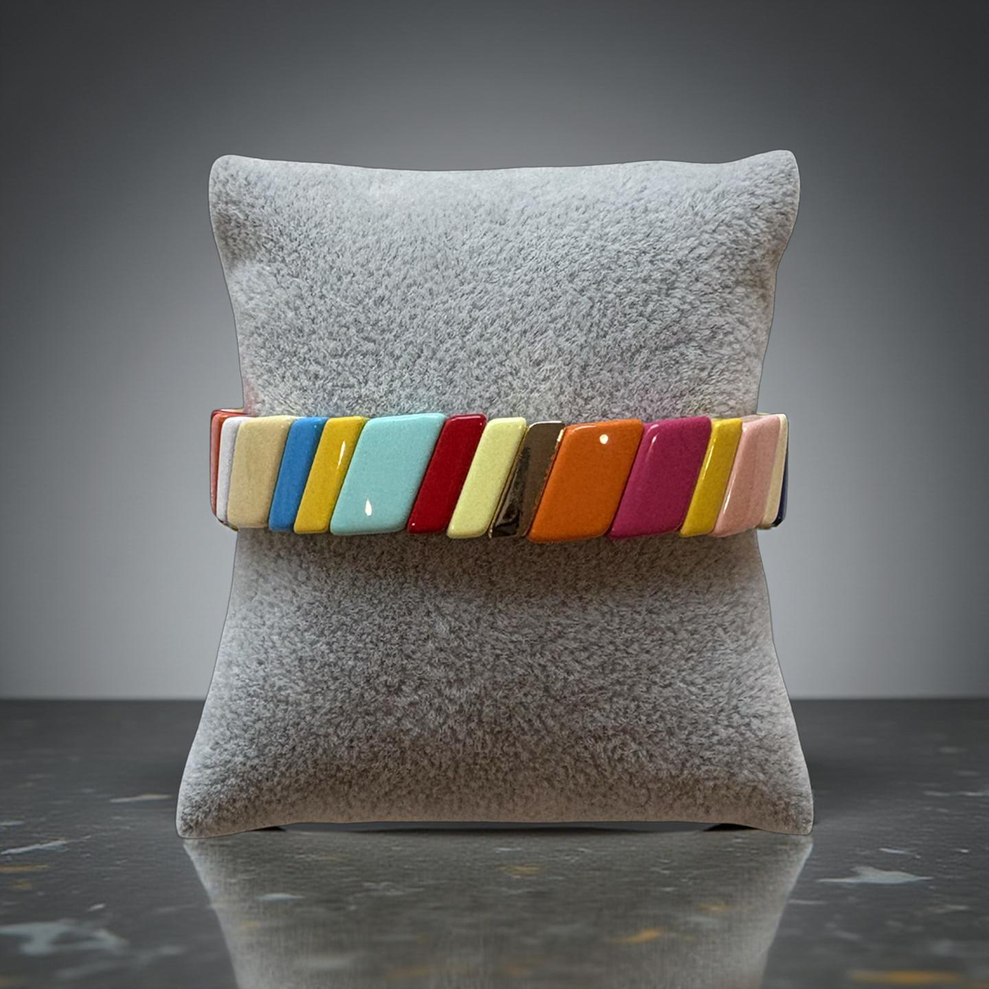 Colorful Slanted Stretch Bracelet