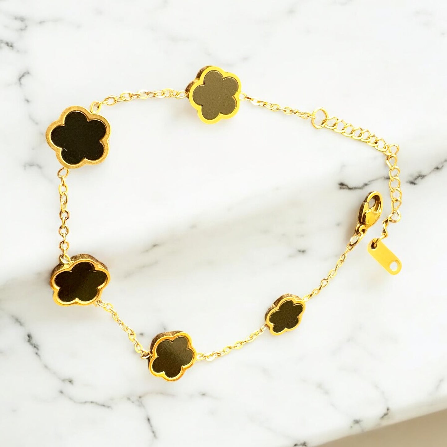 18K gold plated Stainless steel Flower Meadow bracelet