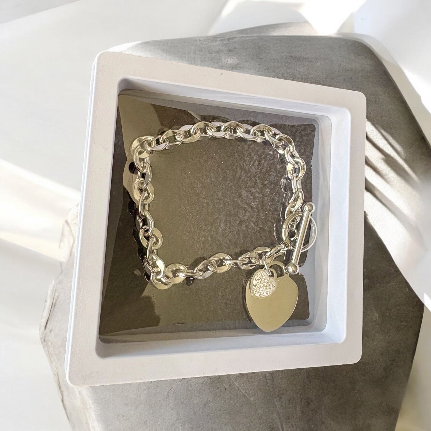 Stainless Steel Heart Braceletv