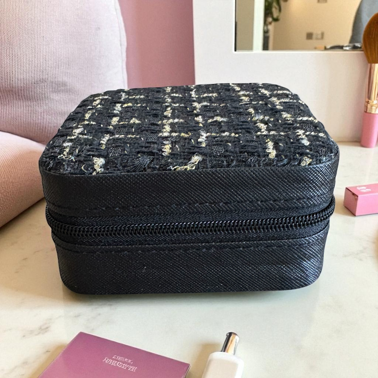 Black Plaid Jewelry Box