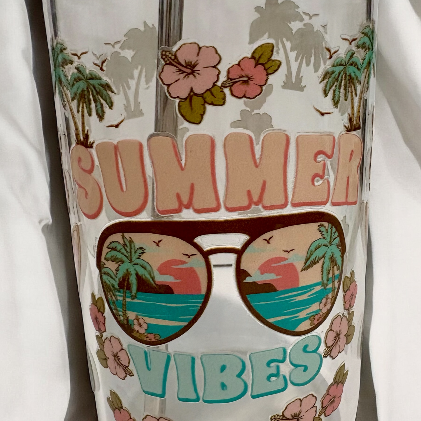 Summer Vibes Glass Cup