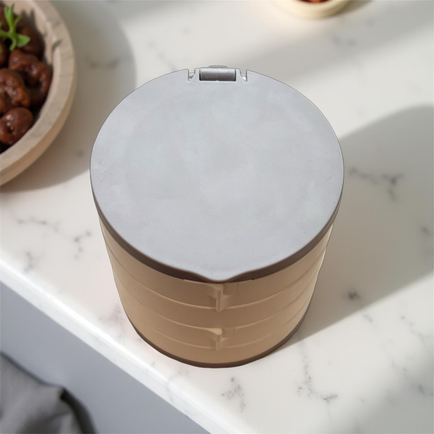 Rotating Four Layer White Jewelry Box