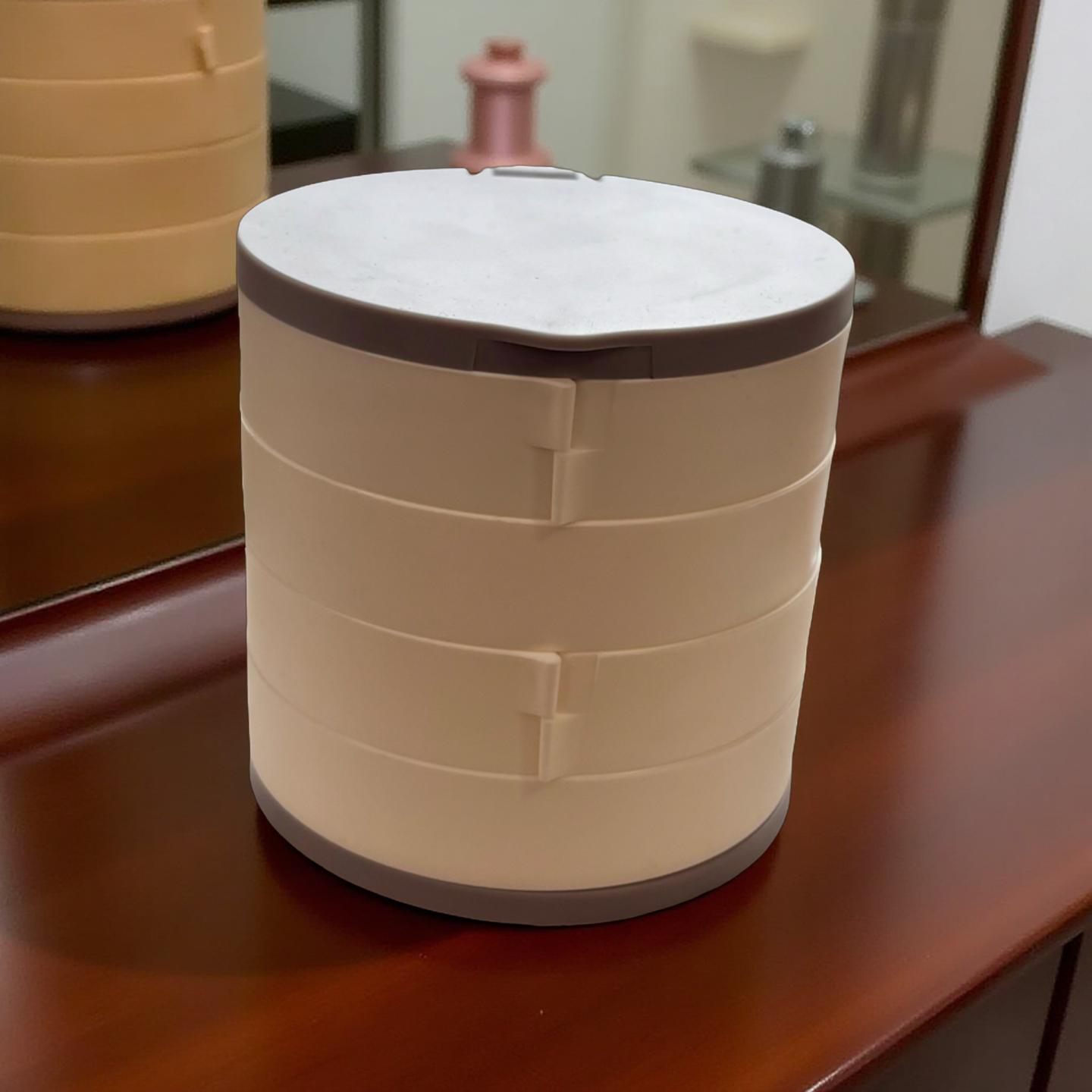 Rotating Four Layer White Jewelry Box