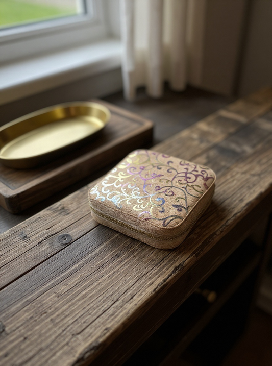 Brown and Gold Jewelry Box