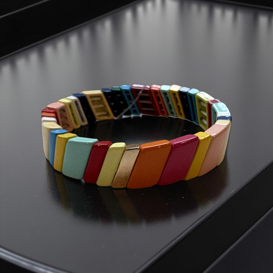 Colorful Slanted Stretch Bracelet
