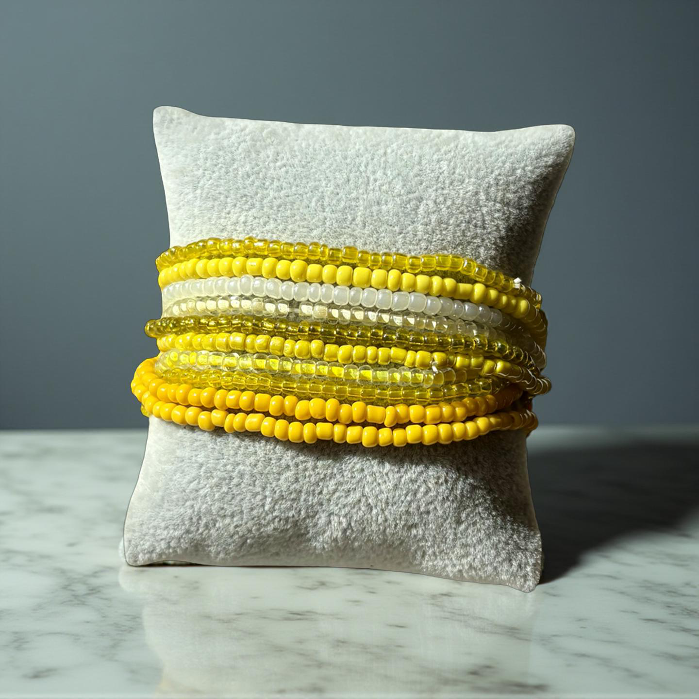 Yellow Seed Bead Bracelets