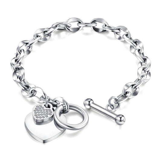 Stainless Steel Heart Braceletv