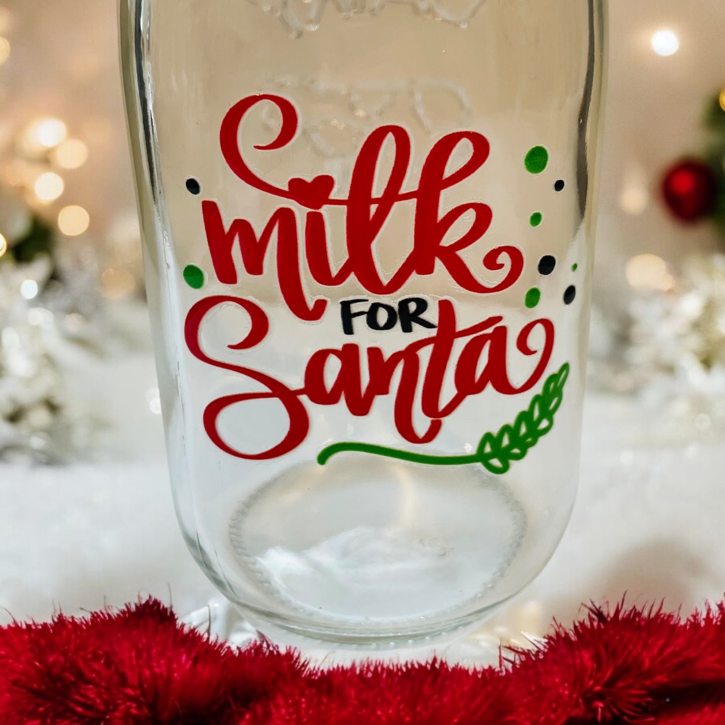 Milk For Santa Glass Jug