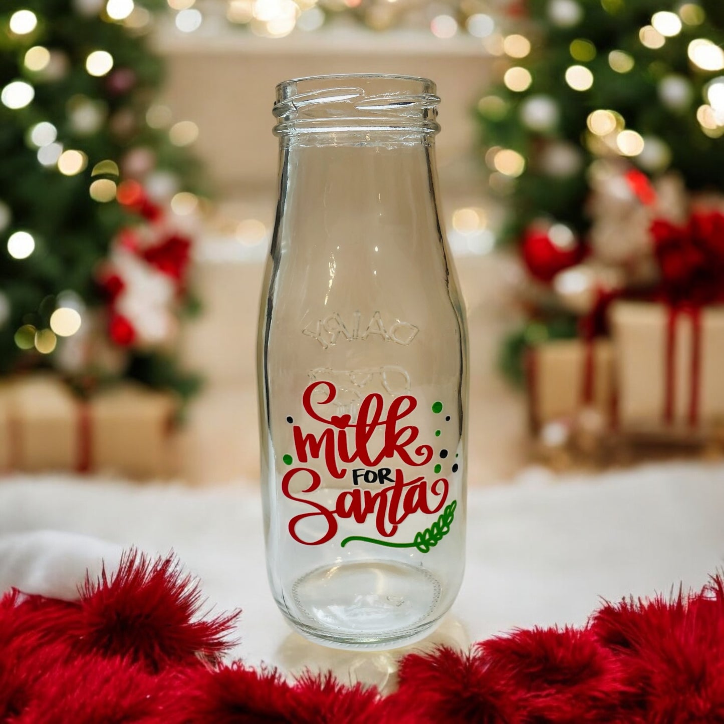 Milk For Santa Glass Jug