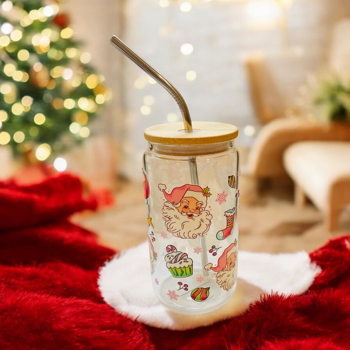 Santa Glass Cup