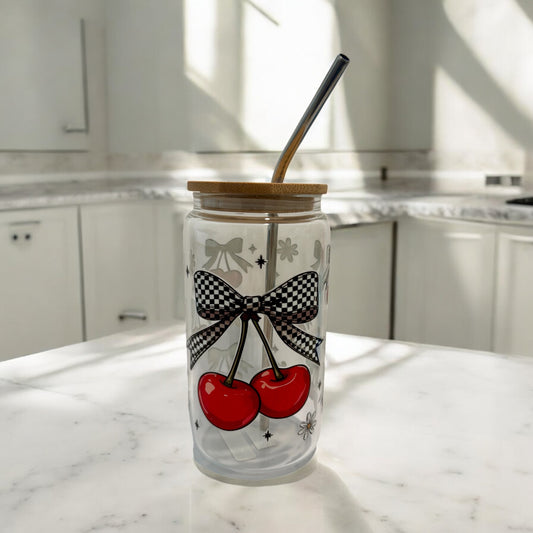Cherry Glass Cup