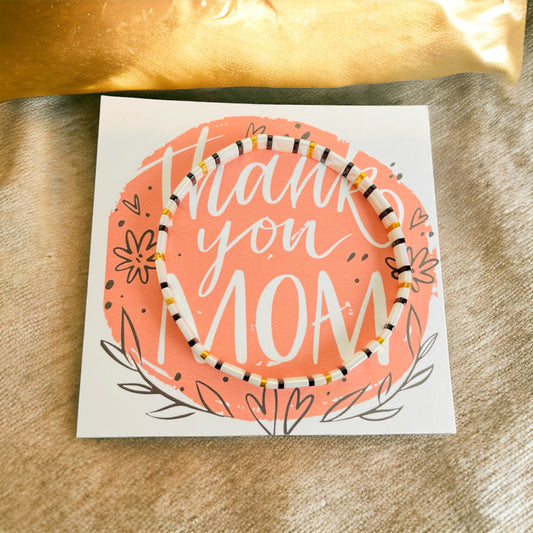 Mothers Day: Thank you card and bracelet