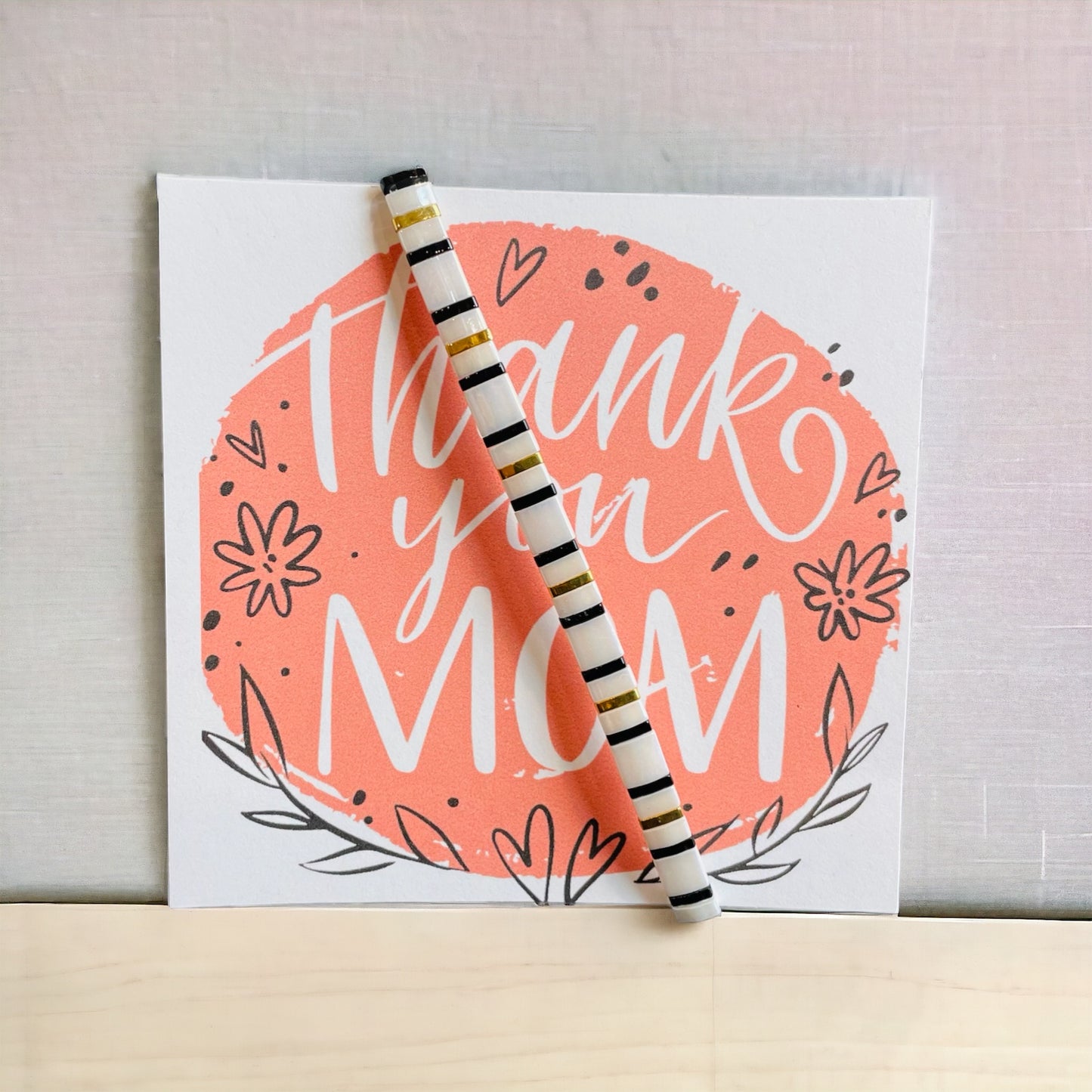 Mothers Day: Thank you card and bracelet