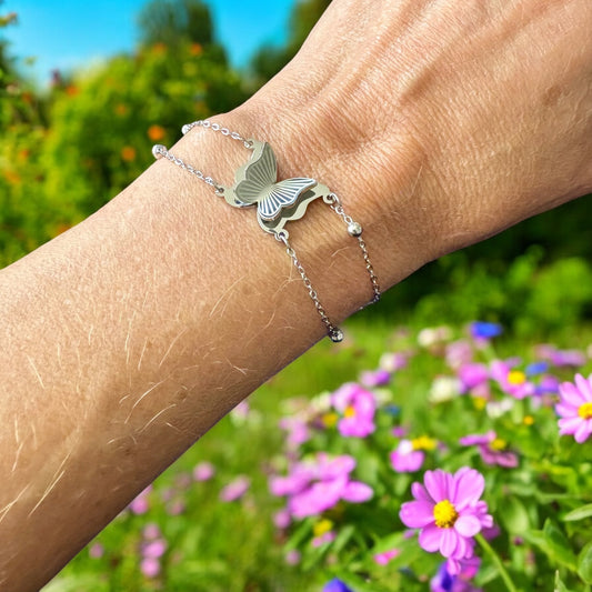 Stainless steel Butterfly Bracelet