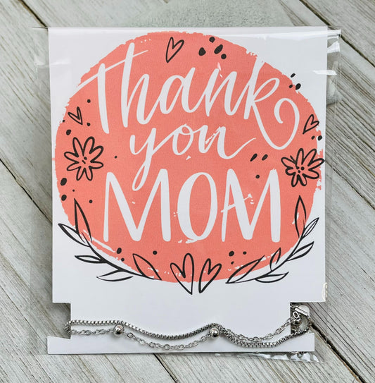 Mother's Day Card with Two Chain Bracelets