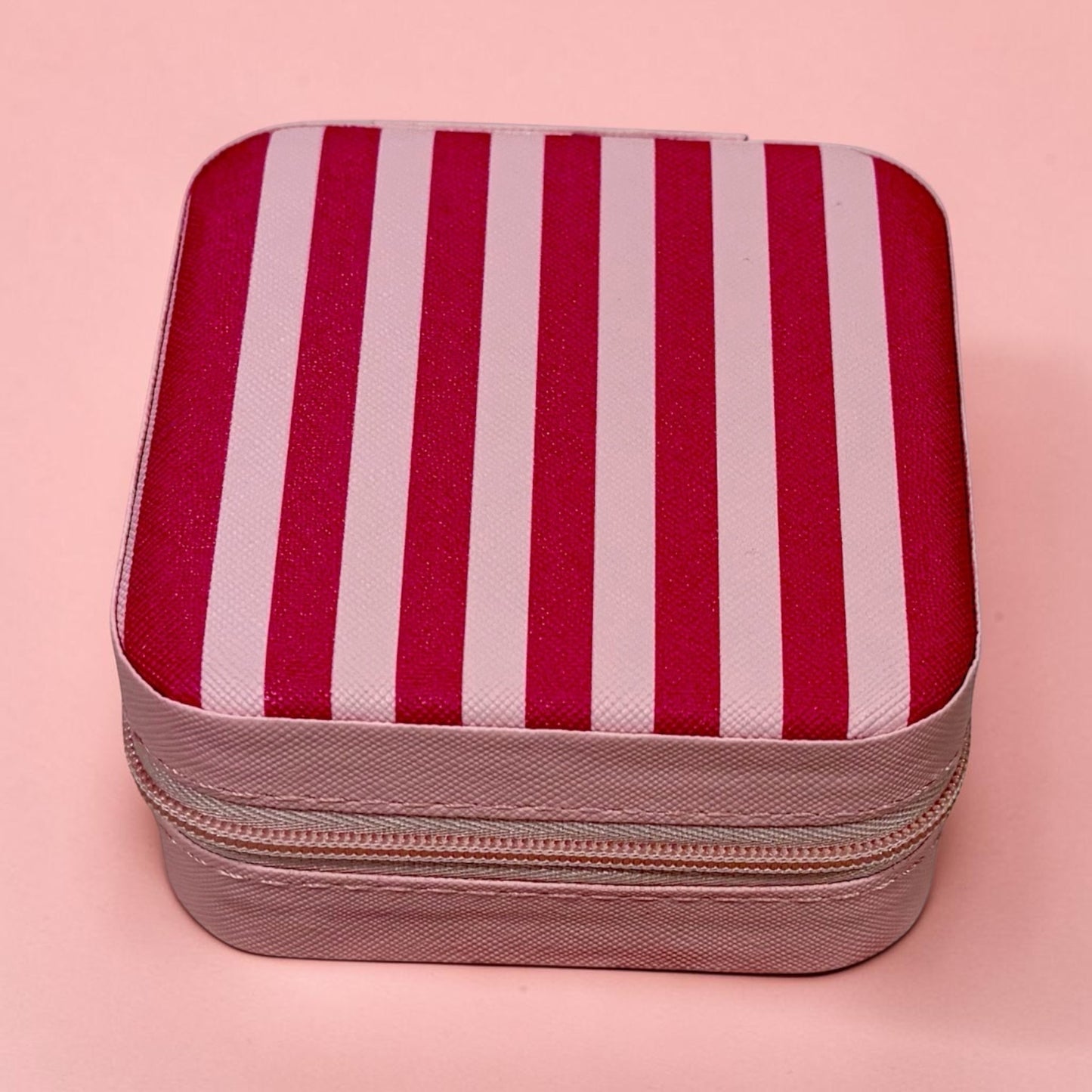 Pink Stripe Jewelry Box