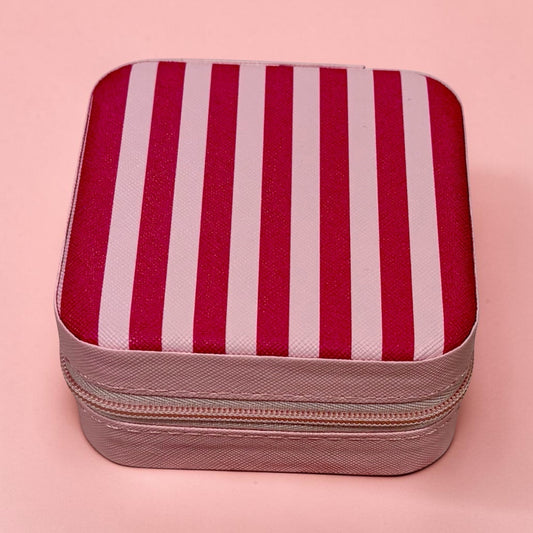Pink Stripe Jewelry Box