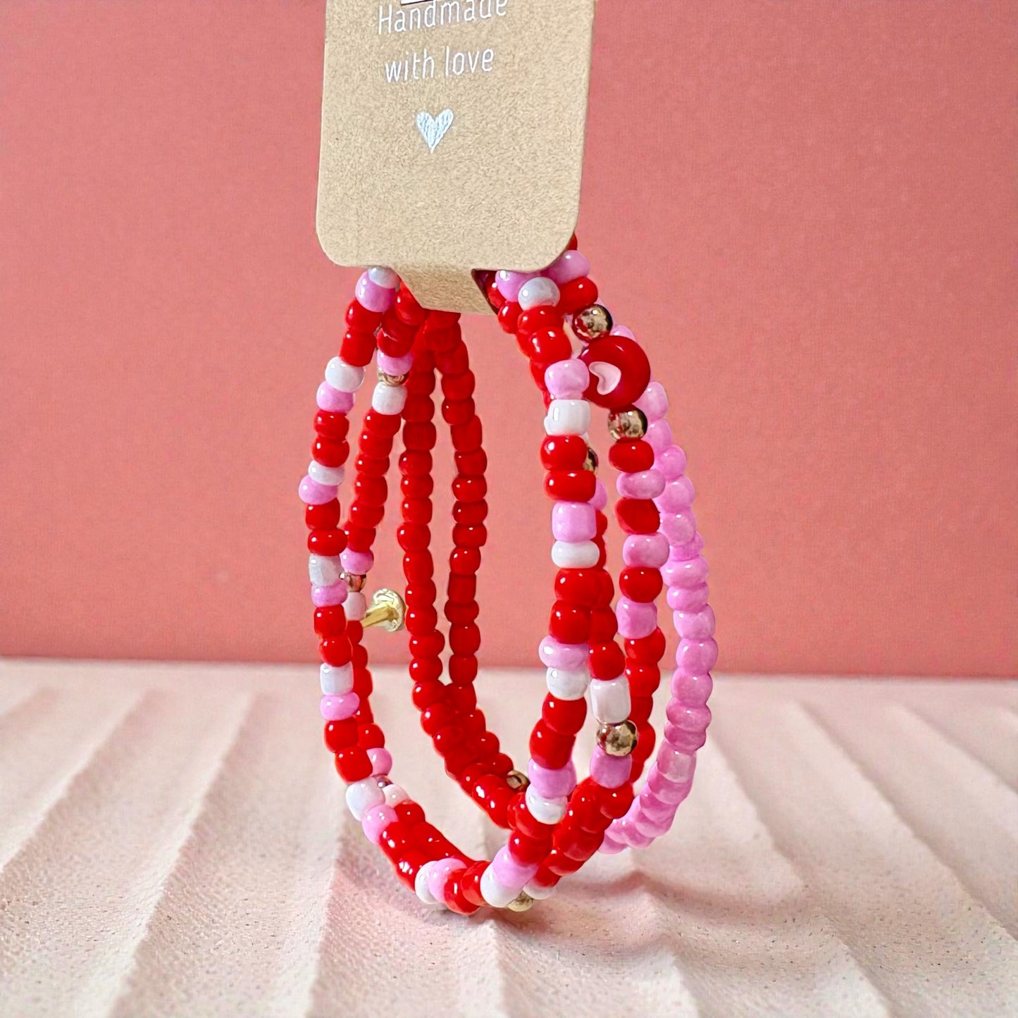 Red and Pink Valentine Bracelets